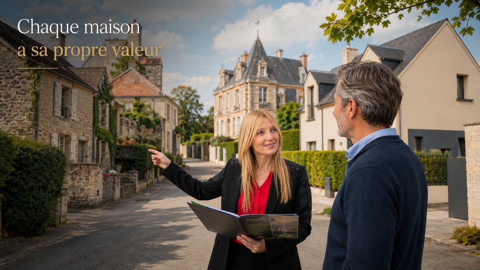 Diversité du bâti à Maffliers : maison ancienne en pierre et pavillon